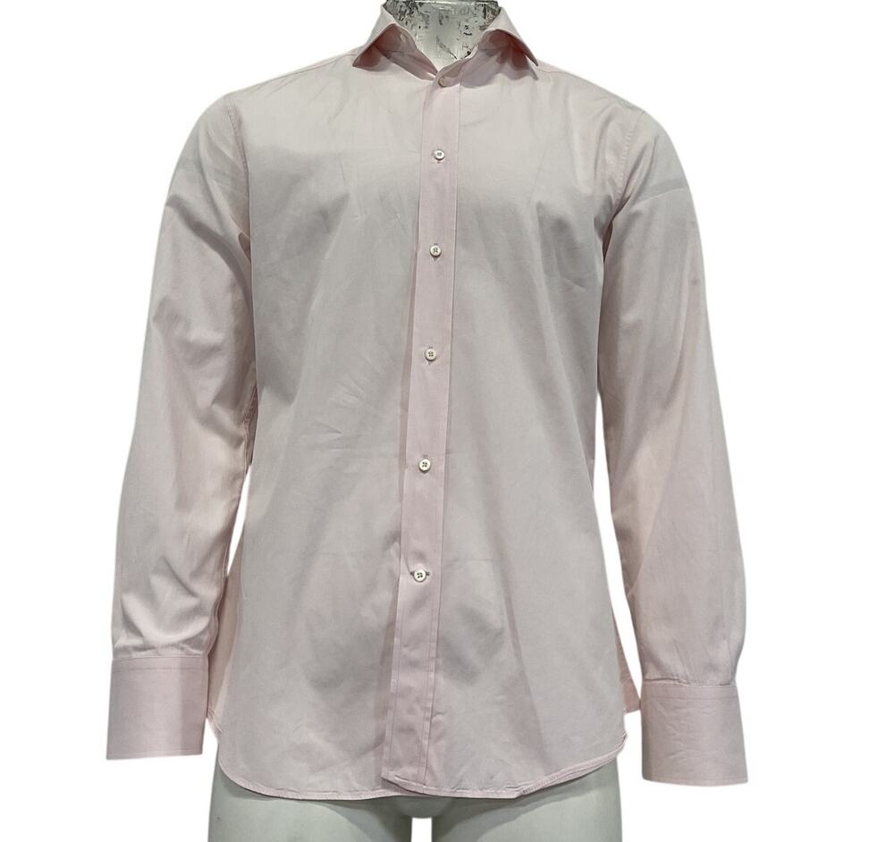 Brunello Cucinelli Tailored Pink Poplin Dress Shirt Size XXL